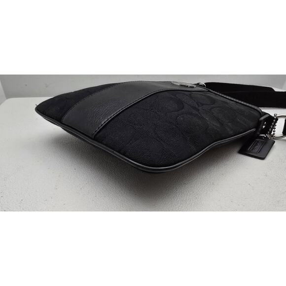 Coach Signature Logo Collection Shoulder Bag Crossbody Swingpack Black - Picture 9 of 15